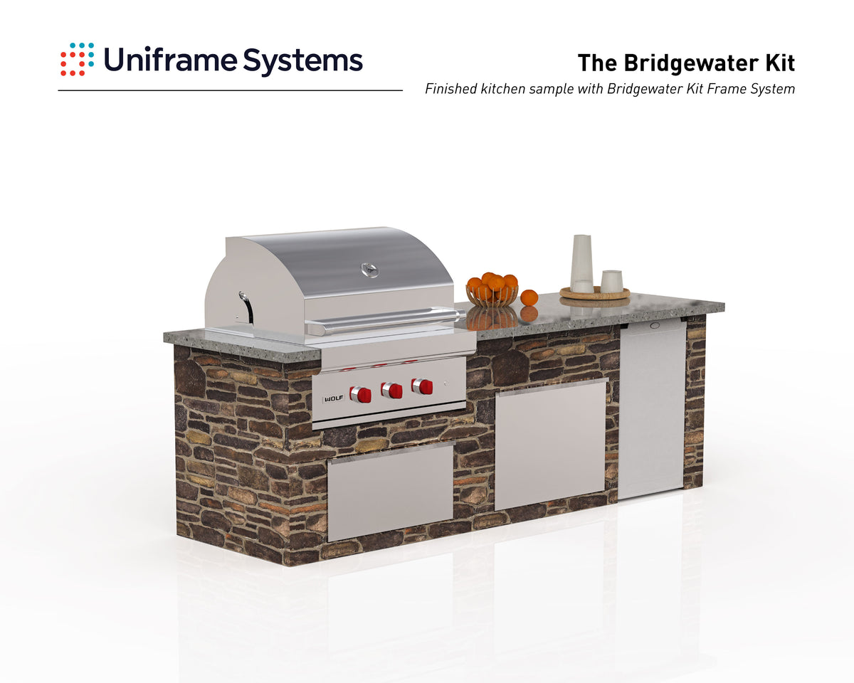 The Bridgewater Outdoor Kitchen Frame - Backyard Kitchen Frame Kit ...