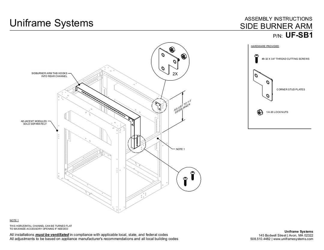 uniページ The Nantucket Outdoor Kitchen Frame - Backyard Kitchen Kit